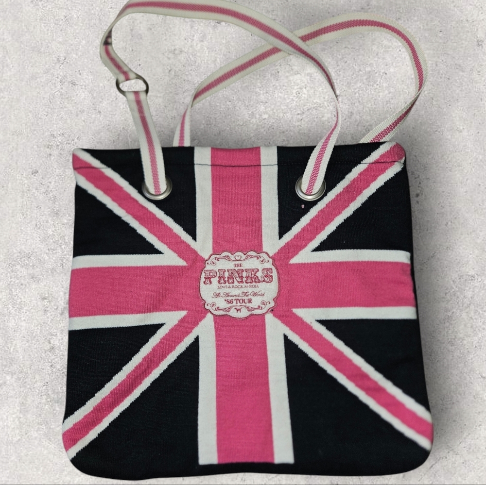 Vintage Victoria's Secret Pinks '86 World Tour Bag Pink Blue Tote